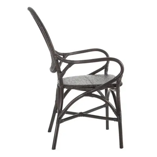 Silla ratán marrón oscuro