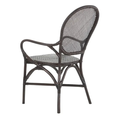 Silla ratán marrón oscuro