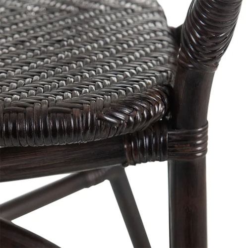 Silla ratán marrón oscuro