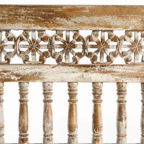 Banco madera blanca decapé