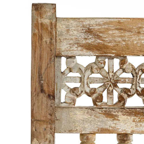 Banco madera blanca decapé