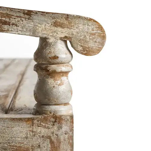 Banco madera blanca decapé