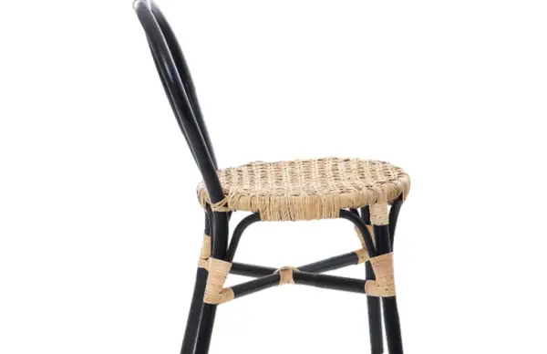Silla redonda Lampung ratán negro