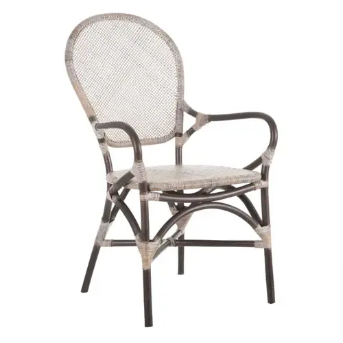 Silla ratán marrón-beige