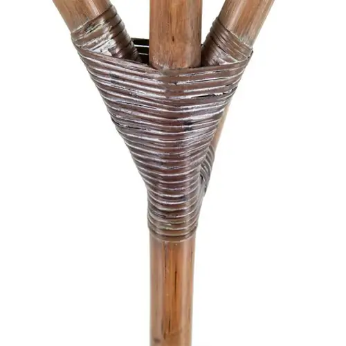 Silla ratán marrón oscuro-negro