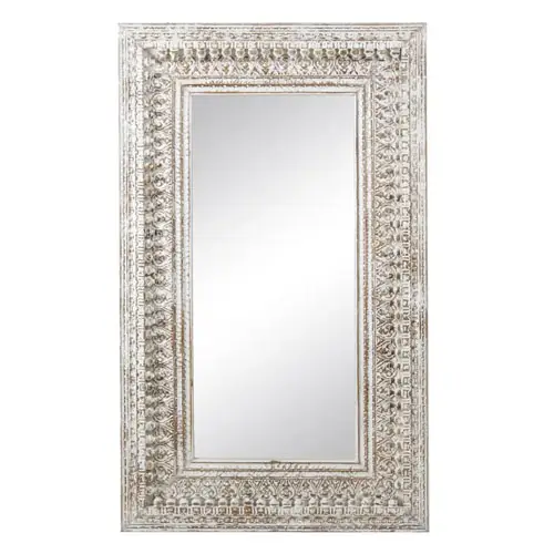 Espejo pared blanco rozado