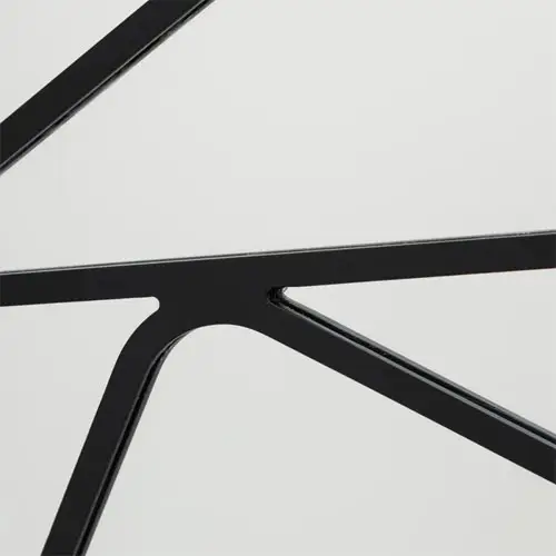 Espejo moderno metal negro