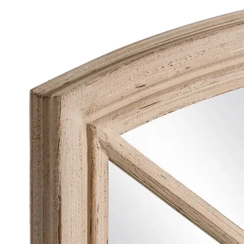 Espejo ventana blanco rozado