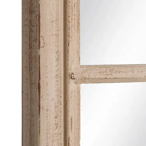 Espejo ventana blanco rozado