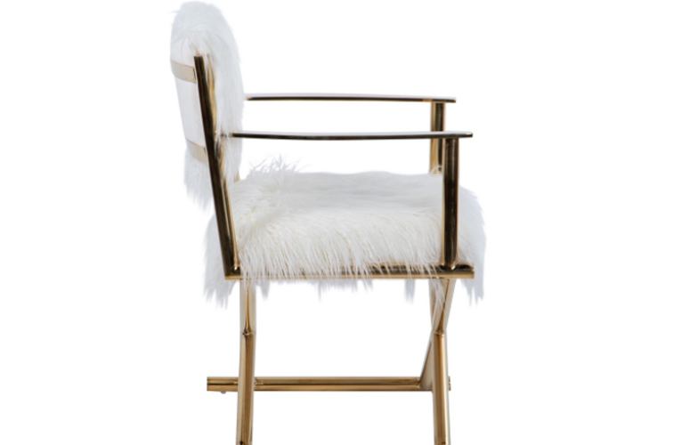 Sillón Kelowna tela blanco