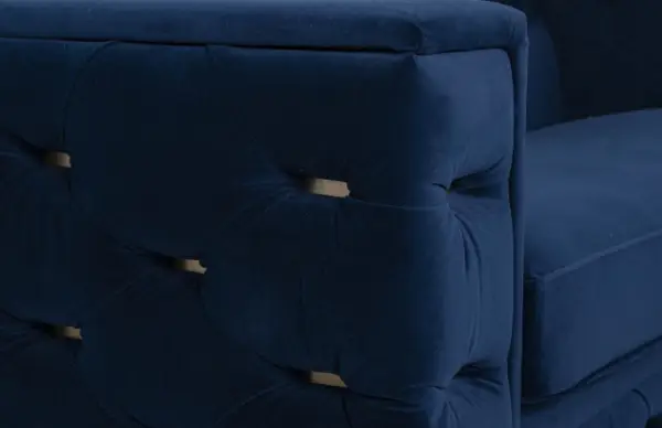 Sofá Velvet terciopelo azul