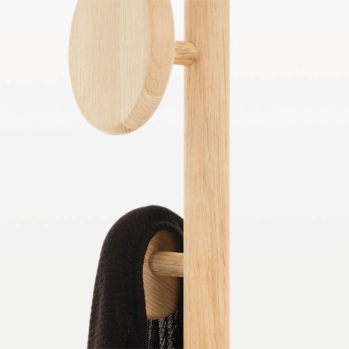 Perchero madera maciza de roble Nalini