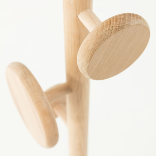 Perchero madera maciza de roble Nalini