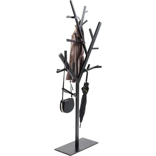 Perchero pie árbol negro Kare