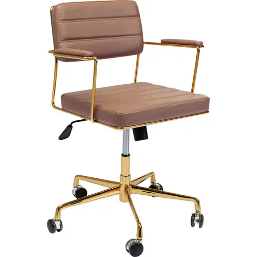Silla de oficina giratoria marrón Dottore Kare