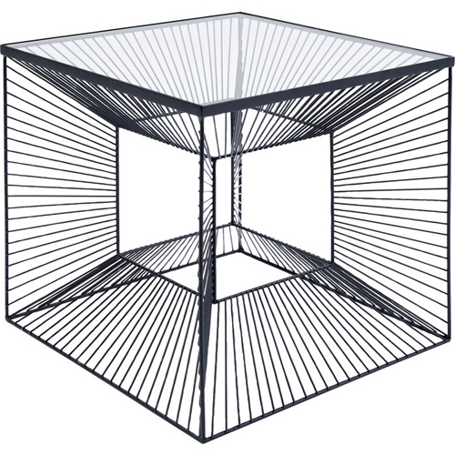 Mesa auxiliar de dimensión negra Kare