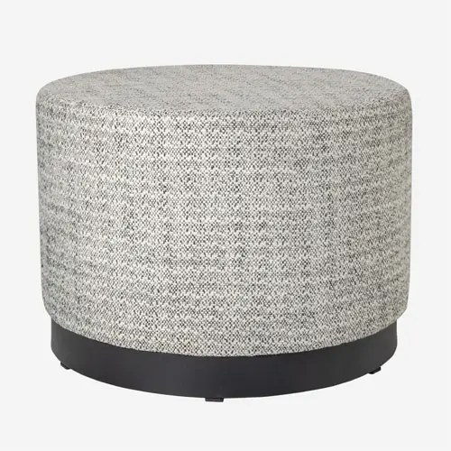Puff grande Dot blanco y gris