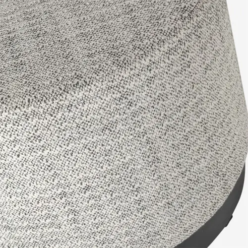 Puff grande Dot blanco y gris