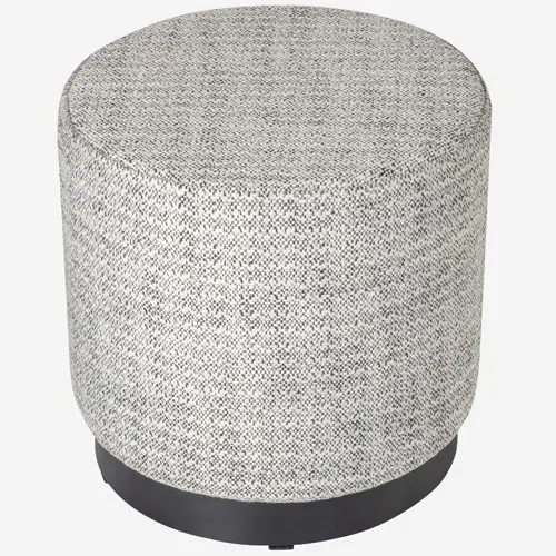 Puff pequeño Dot blanco y gris
