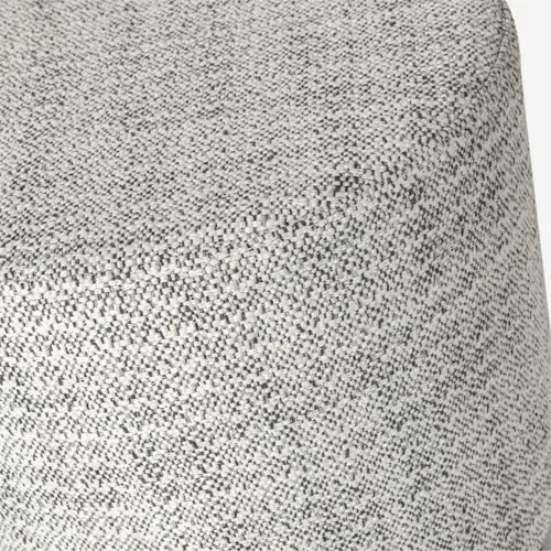 Puff pequeño Dot blanco y gris