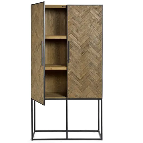 Armario alto madera pino y metal