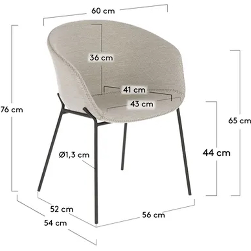 Sillón polipropileno gris claro Vette