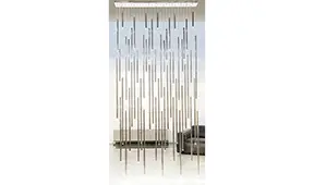 Lámpara de techo Living Vegas Deluxe cromo LED Kare