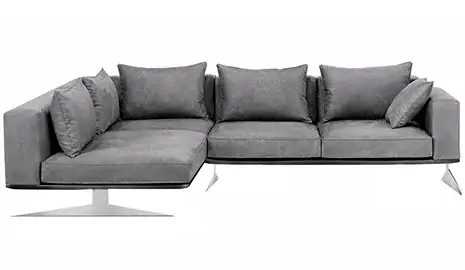 Sofá con chaise longue gris Florencia