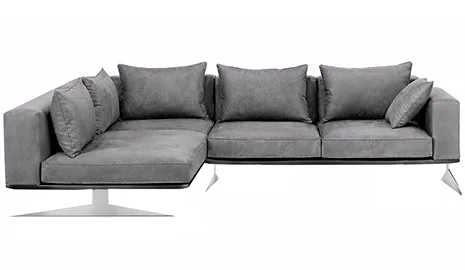 Sofá con chaise longue gris Florencia Sofá con chaise longue gris Florencia