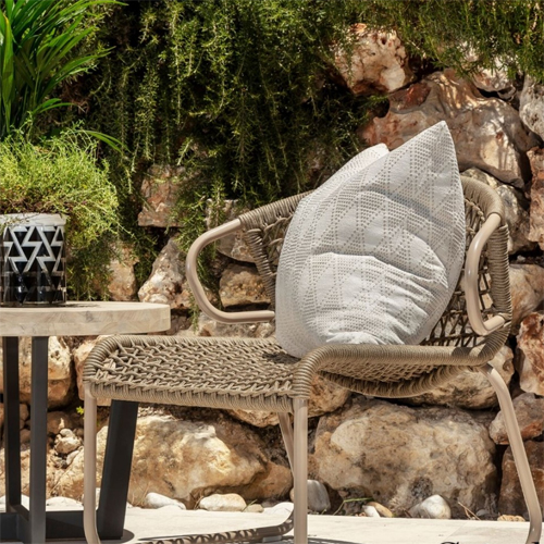 Sillón madera natural y cuerda