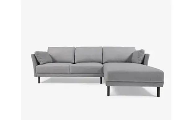 Sofá Gilma chaise loungue derecho gris 260 cms