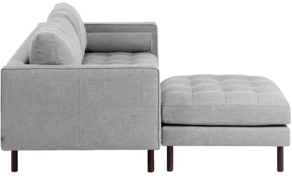 Sofá Debra chaise loungue gris claro 222 cms