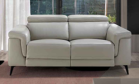 Sofá relax moderno Durt piel gris
