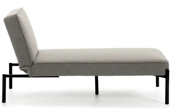 Chaise loungue Nelki poliéster gris