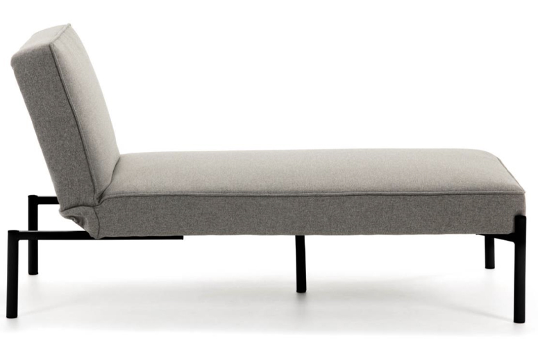 Chaise loungue Nelki poliéster gris