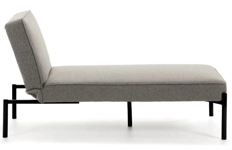 Chaise loungue Nelki poliéster gris