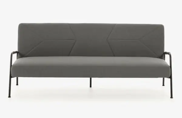 Sofá cama Neiela tela poliéster  180 cms gris