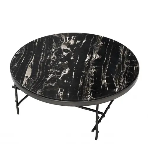 Mesa de centro mármol negro Tomasso R