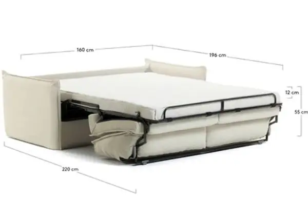 Sofá cama Samsa lino gris160 cms