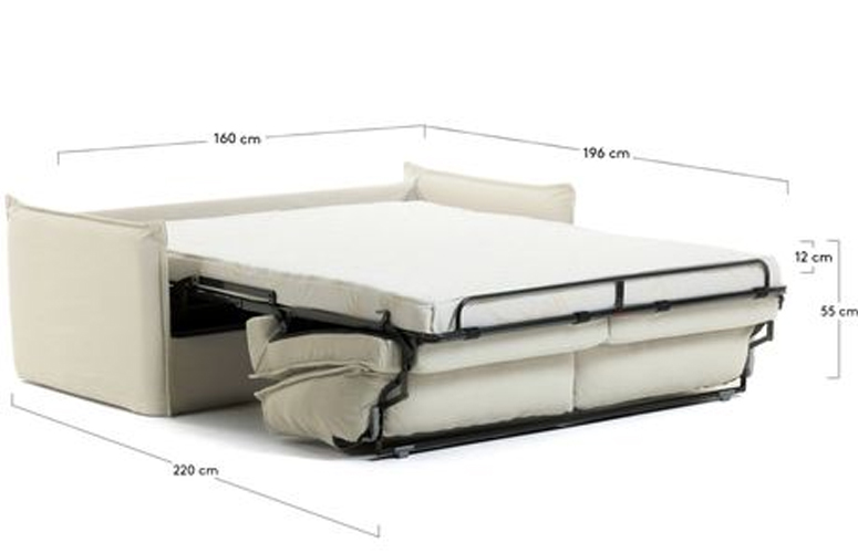 Sofá cama Samsa lino gris160 cms