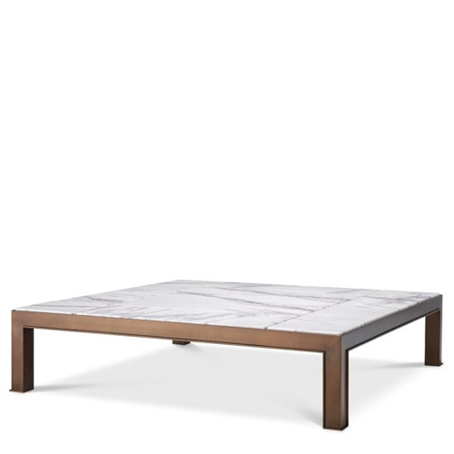 Mesa de centro de mármol blanco Tardieu