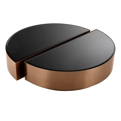Mesa de centro cristal Astra Bronze Set de 2