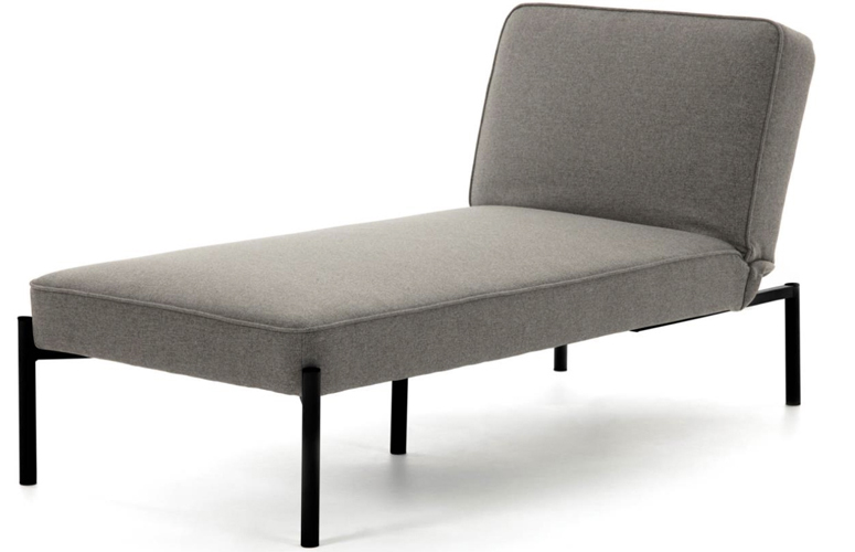 Chaise loungue Nelki poliéster gris