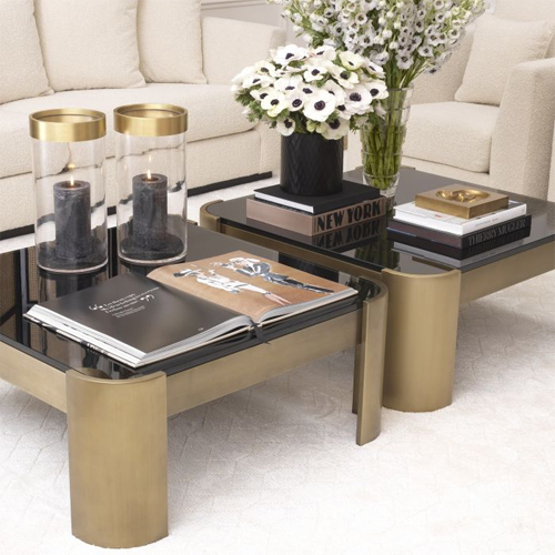 Mesa de centro cristal Courrier