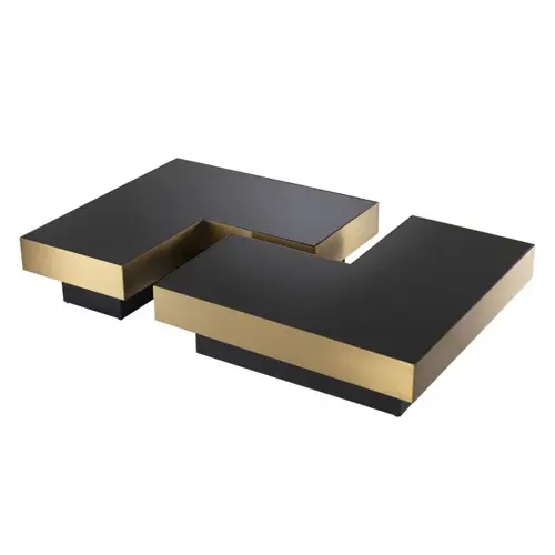 Mesa de centro de cristal Nio set de 4