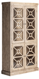 Vitrina 4 puertas de madera colonial Gubin