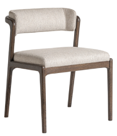 Silla Jerzen Colonial en Marrón y Beige