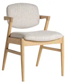 Silla Essingen nórdica en Lino Marrón y Beige