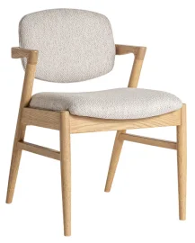 Silla Essingen nórdica en Lino Marrón y Beige