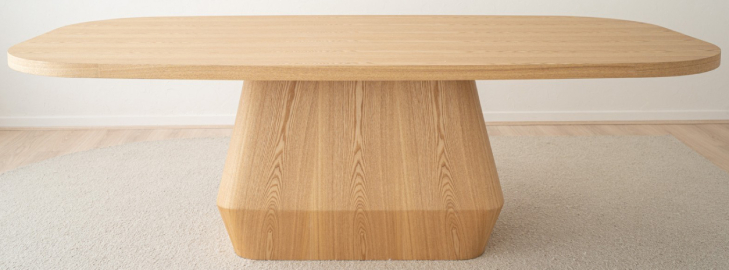 Mesa comedor grande madera fresno natural